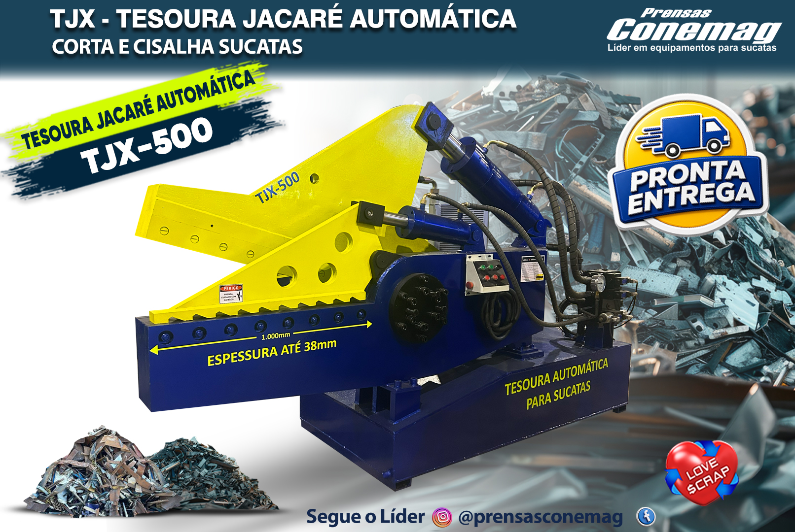 TJX-500 - Tesoura Jacaré Automática