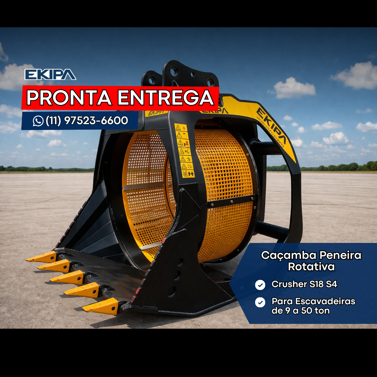 Solução para o seu fundo de baia Caçamba Peneiras Rotativas