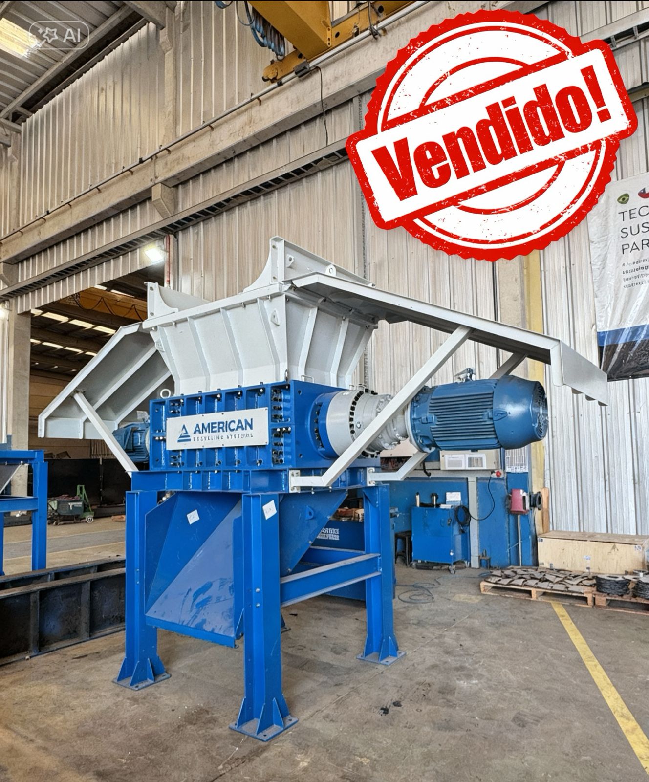 Triturador 2 Eixos Elétrico - TR1000/44E