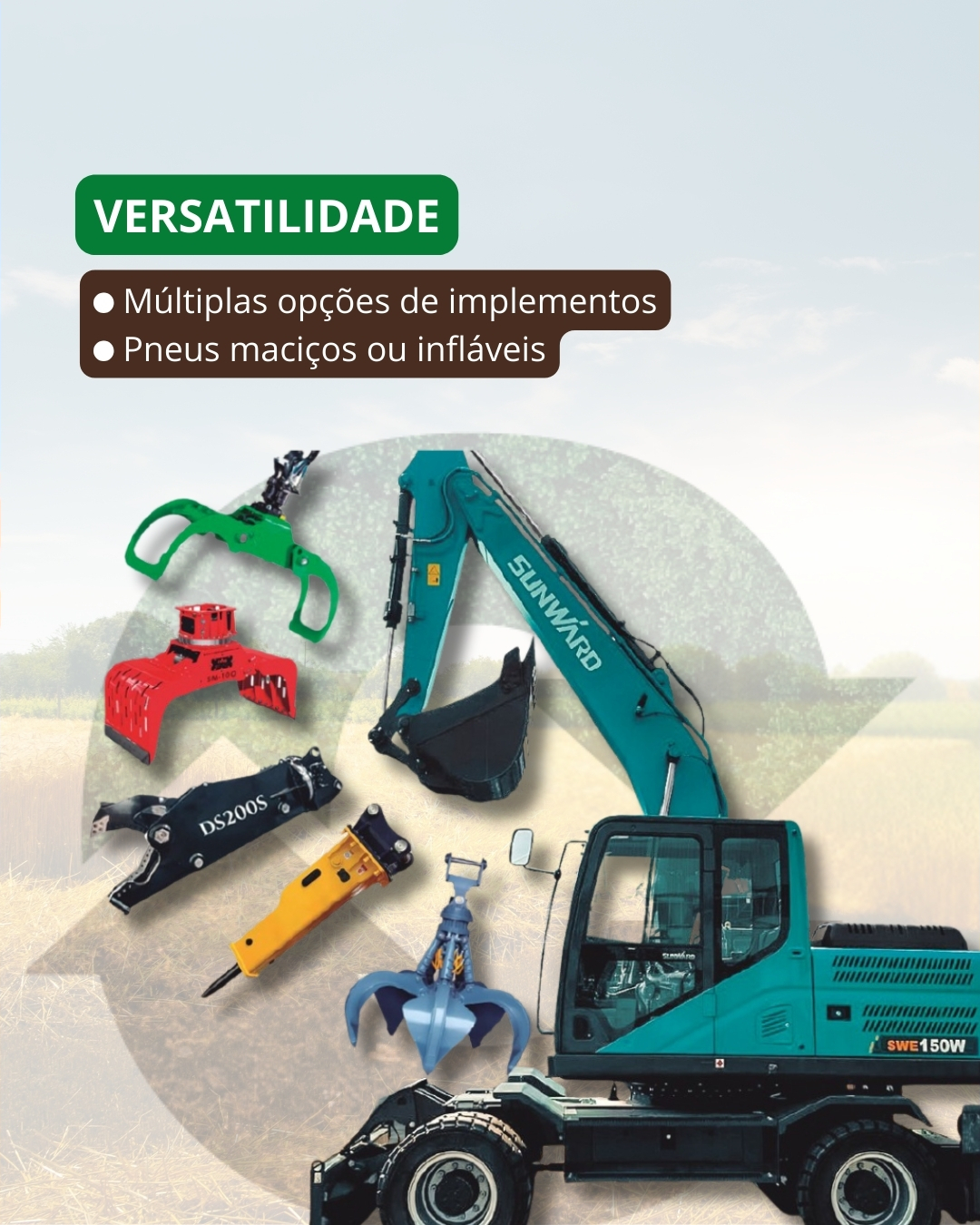 SunWard  SWE 150 – Manipulador para Movimentação de Sucata
