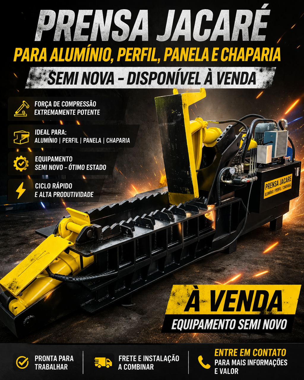 Prensa Jacaré 80 ton