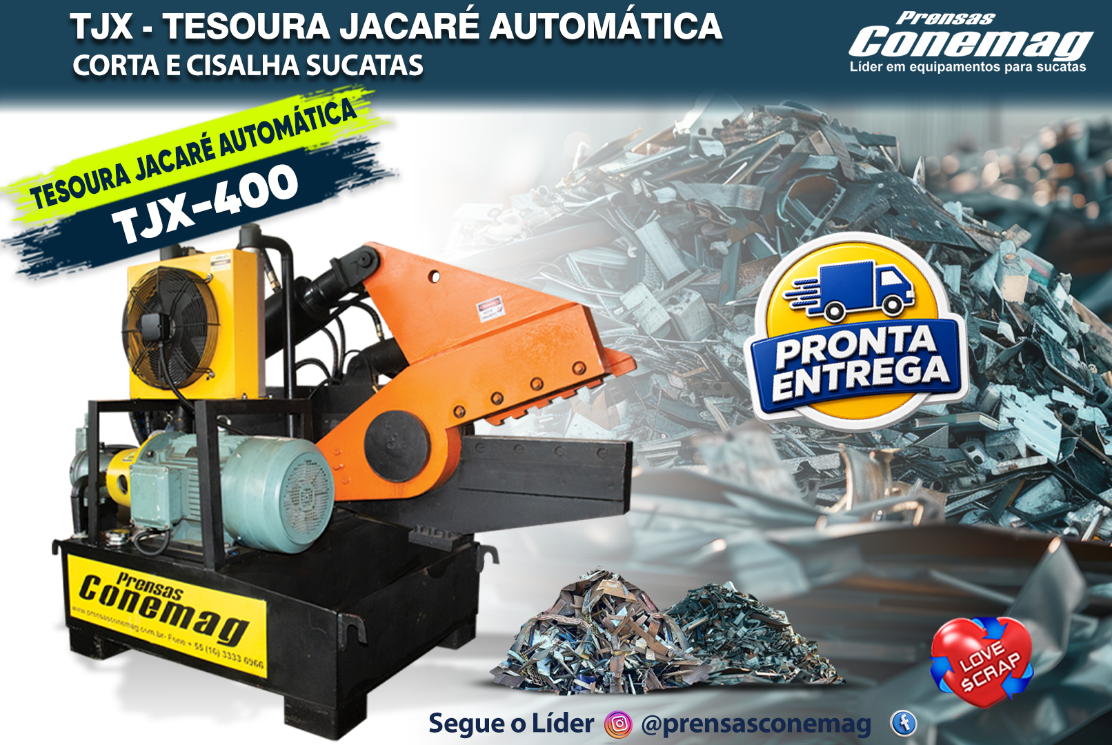 TJX-400 - Tesoura Jacaré Automática