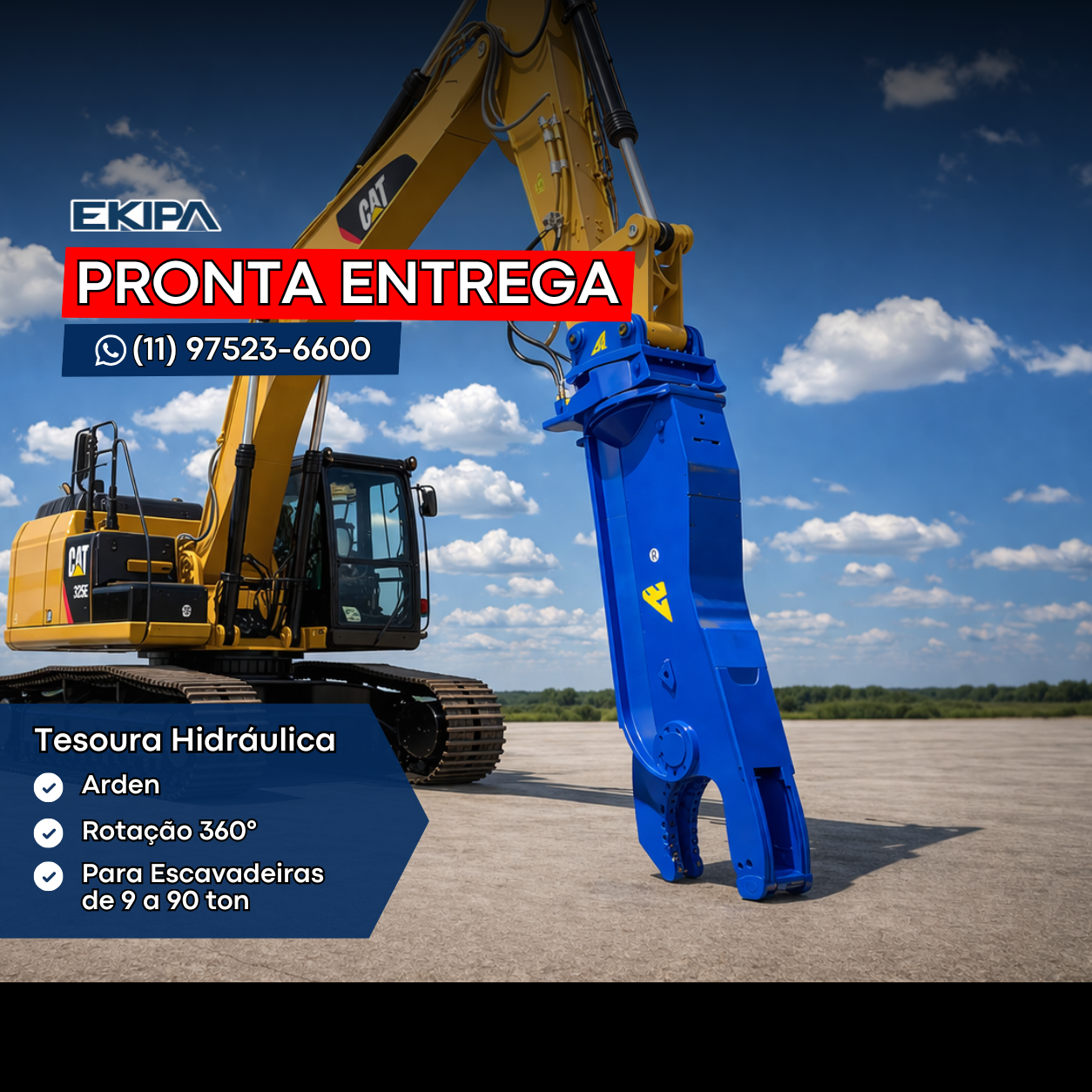 Tesouras Hidráulicas para Sucata