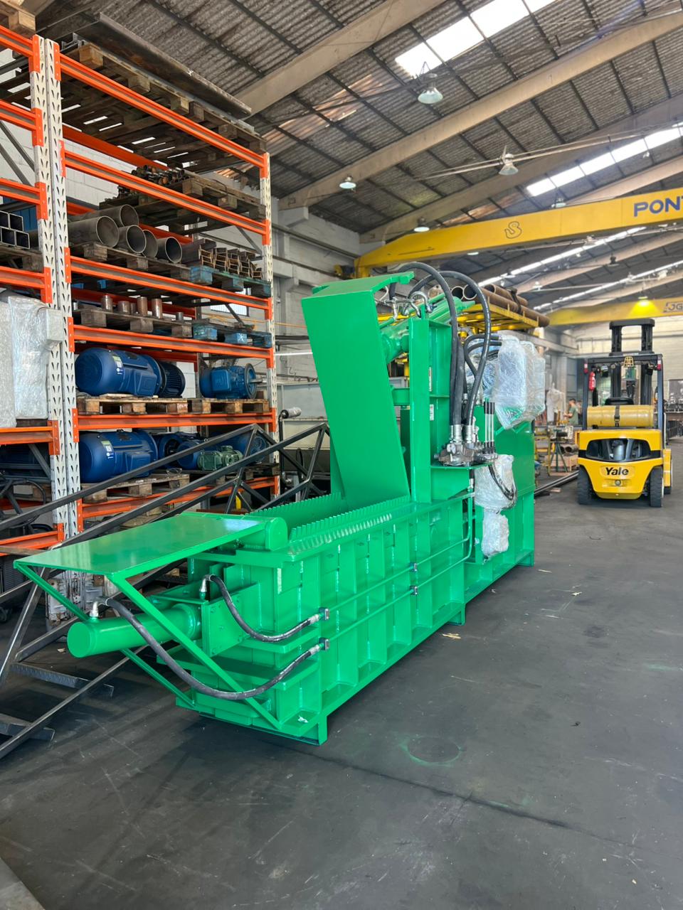 Prensa Jacaré 90T com Navalha de Dente e Bomba Dupla - PRONTA ENTREGA