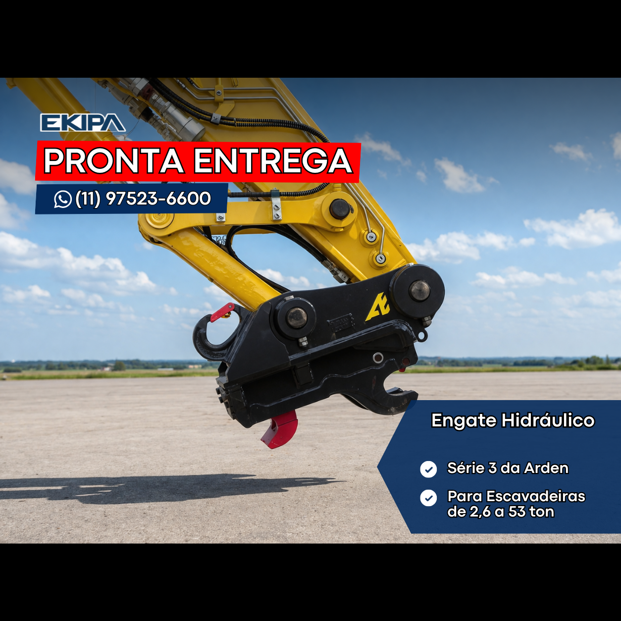 Engate Universal para multiplos acessórios da sua Escavadeira