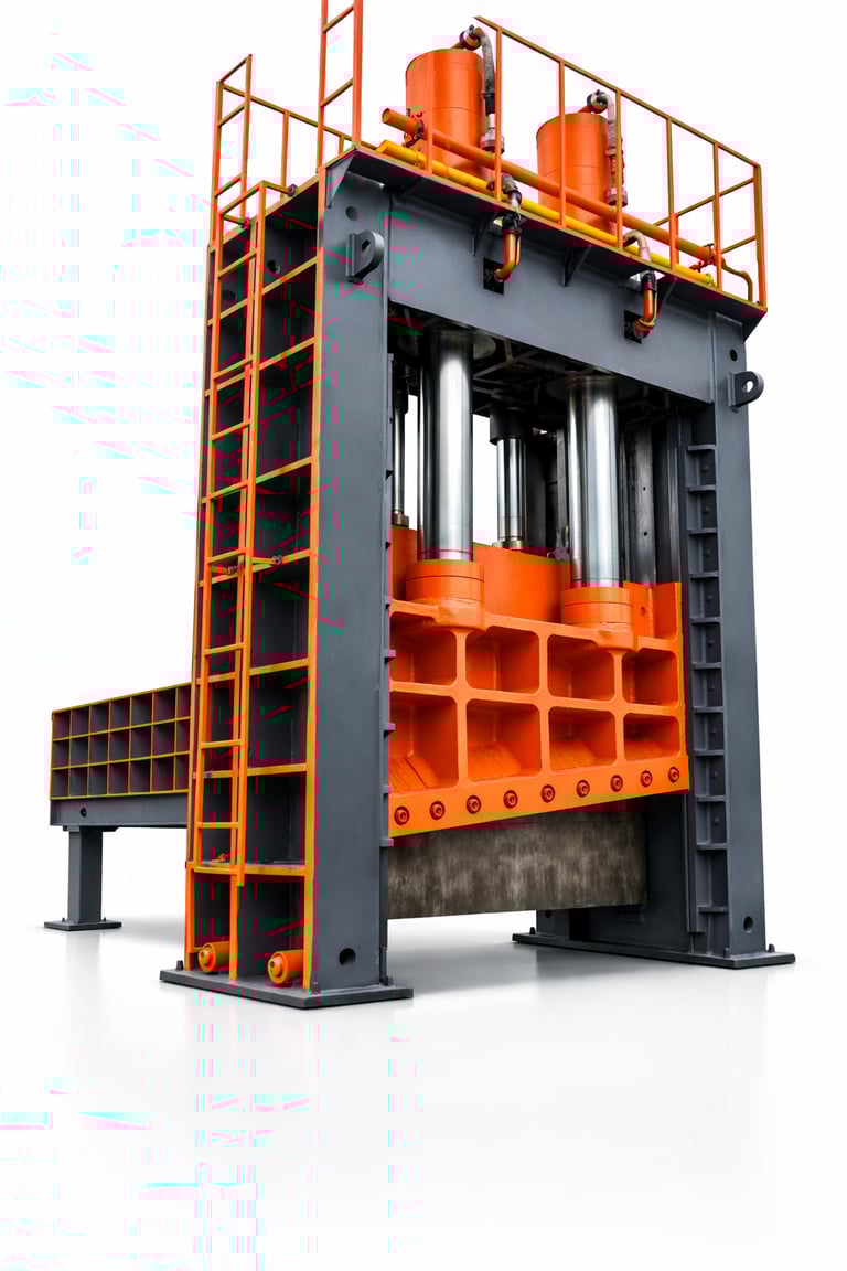 TITANSHEAR 5000X - Tesoura vertical com mesa - Caixa 1750 x 6000 - 500 Ton