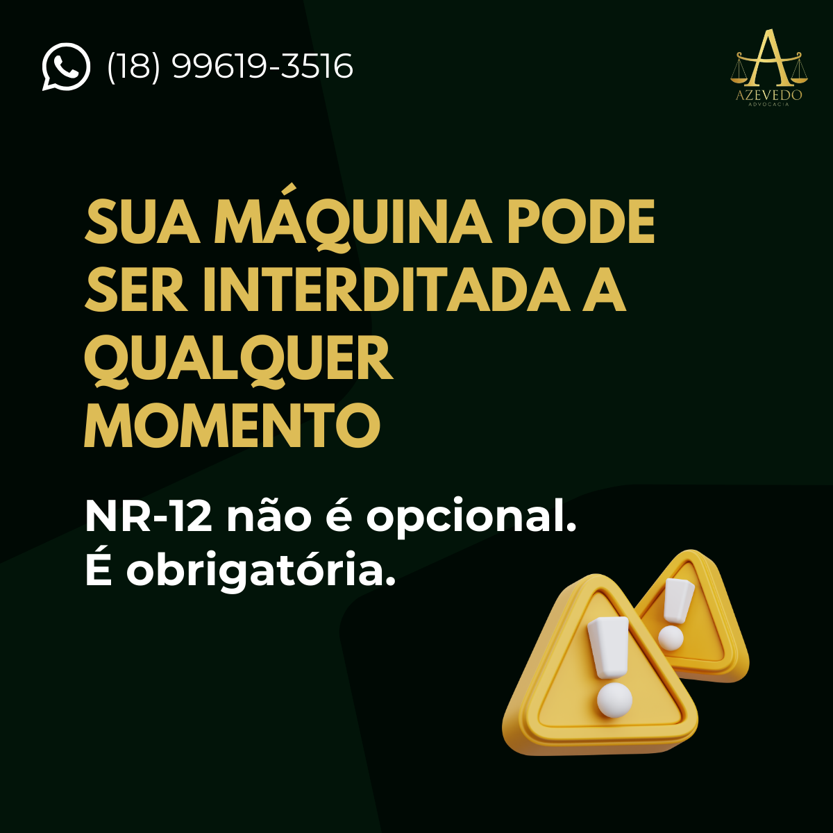 Azevedo Segurança do Trabalho | Especialista em NR-12 para Máquinas e Equipamentos