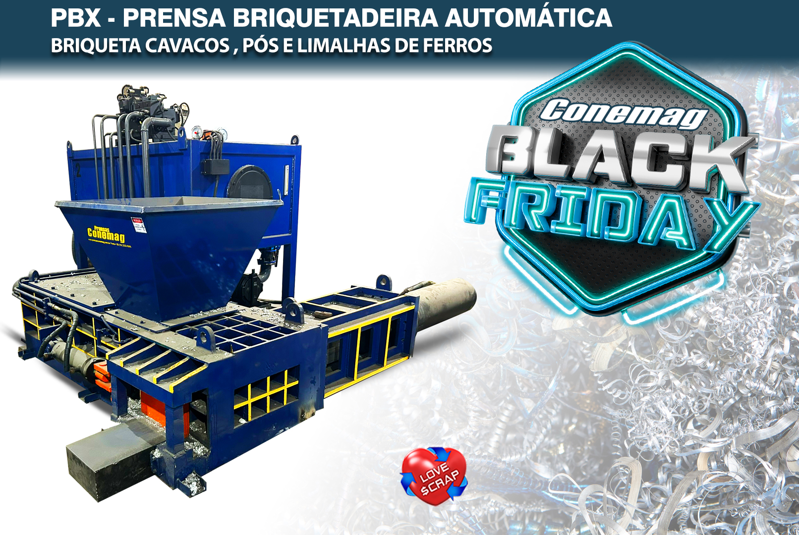 PBX - PRENSA briquetadeira automática